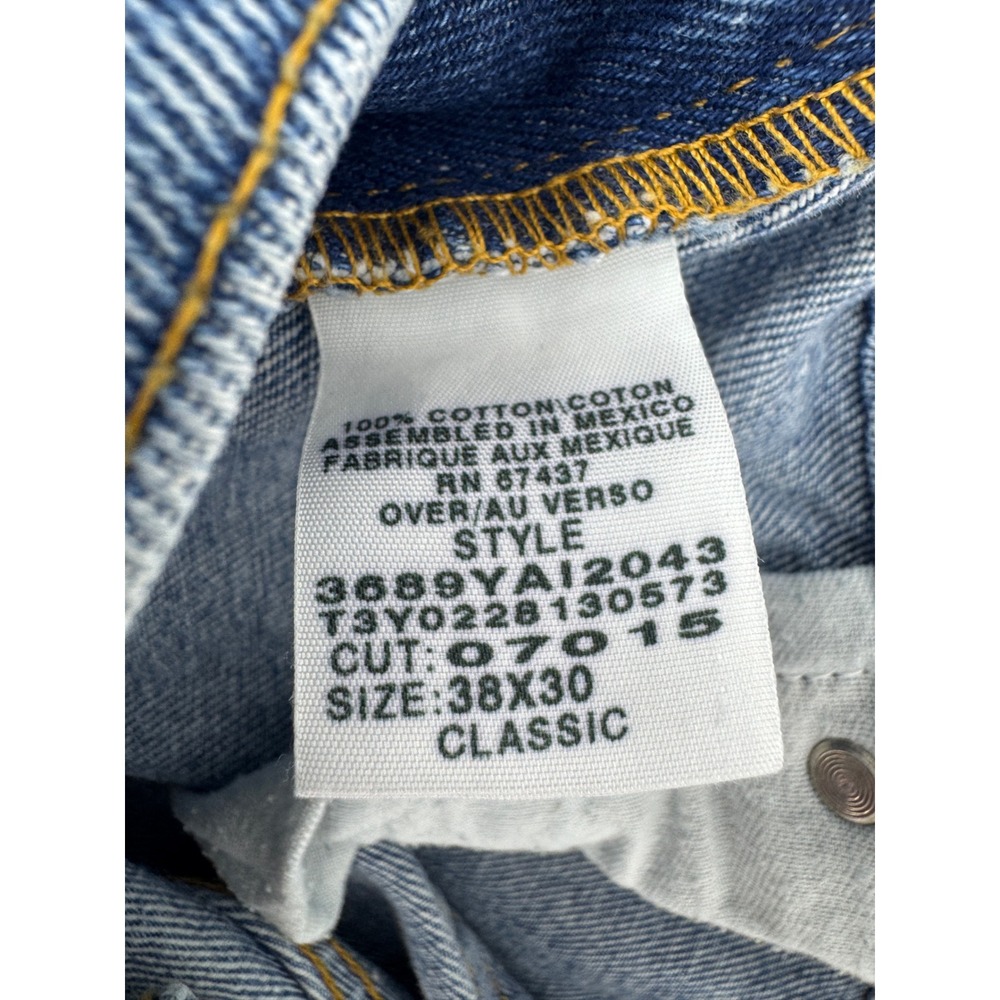 VTG Polo Jeans Co Ralph Lauren Mens 38x30 Classic Fit Blue Denim Jeans Medium - Picture 10 of 11
